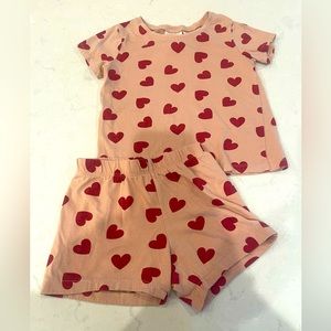 H&M Heart short set 3T/4T